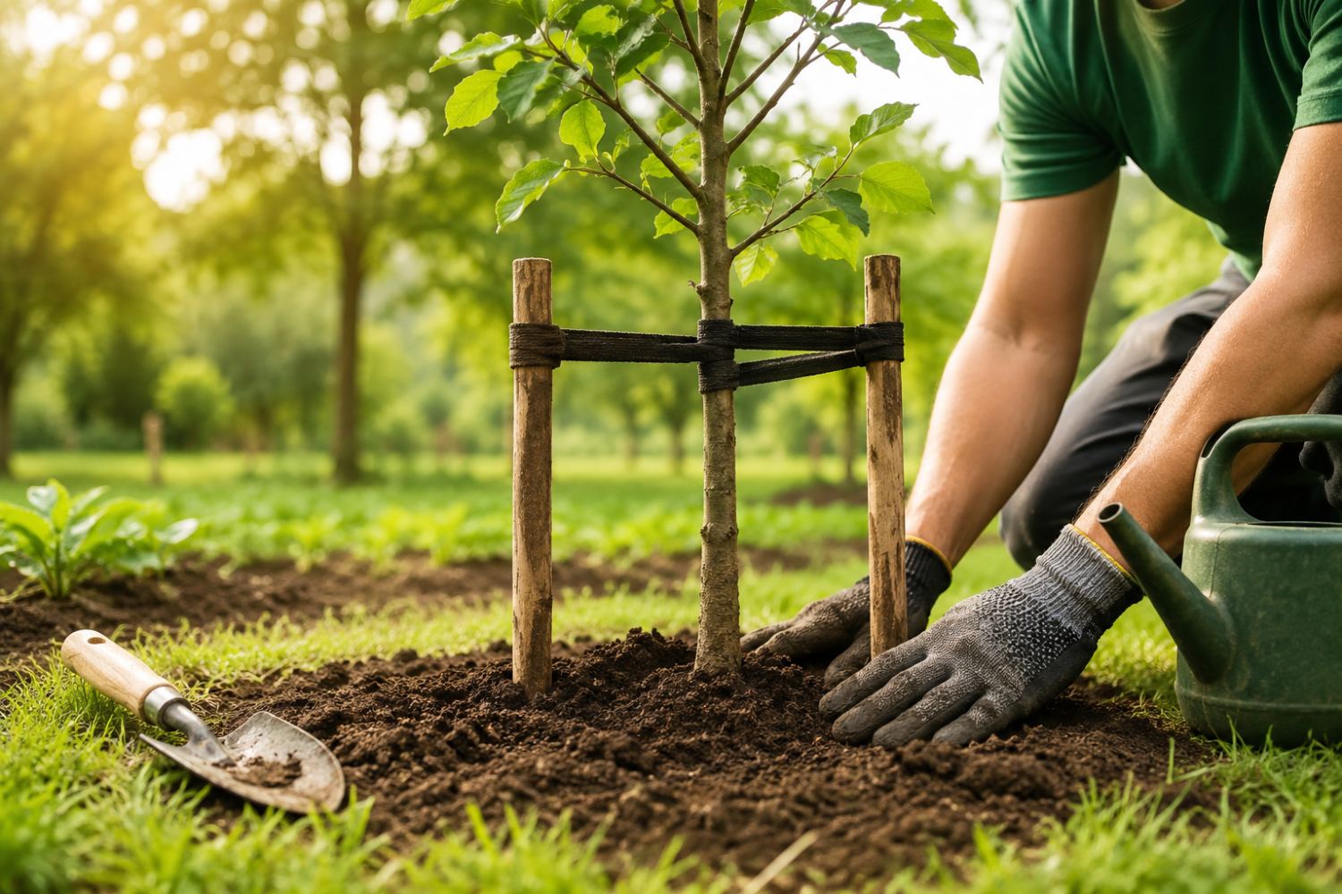 tree planting and support